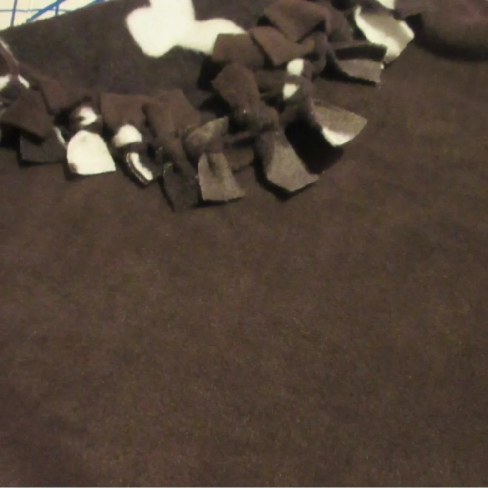 Dog Blanket Reversible Double Fleece with a Brown Backing size 26”x30”